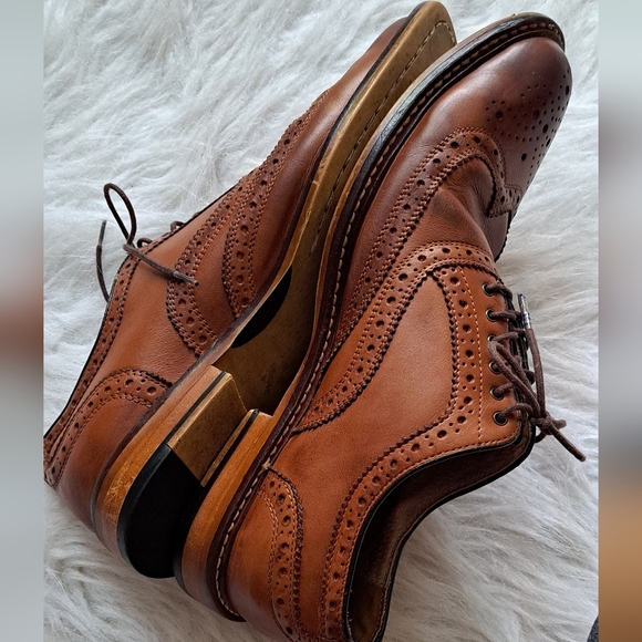 Men"s Aston Grey Boyle Collection Wingtip Oxford Shoes. Brown Leather.Size 8 1/2 - Picture 7 of 9